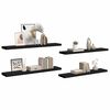 vidaXL Floating Wall Shelves 4 pcs Black 120x23.5x3.8 cm MDF