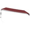 vidaXL Automatic Retractable Awning with LED Burgundy 500x350 cm