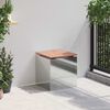 vidaXL Garden Bench Silver 40 x 40 x 43 cm Galvanised steel