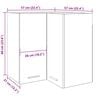 vidaXL Hanging Corner Cabinet Lyon Artisan Oak 57x57x60 cm Engineered Wood