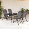 vidaXL Folding Garden Chairs 4 pcs Grey Poly Rattan