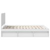 vidaXL Bed Frame with Headboard White 150 x 200 cm Solid Pine Wood