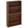 vidaXL Shoe Cabinet with Mirror 3-Layer Brown Oak 63x17x102.5 cm