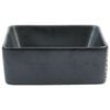 vidaXL Countertop Basin Black Rectangular 46x35.5x13 cm Ceramic