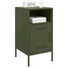 vidaXL Bedside Cabinet Olive Green 36x39x68 cm Steel