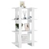 vidaXL Book Cabinet/Room Divider High Gloss White 80x30x123.5 cm