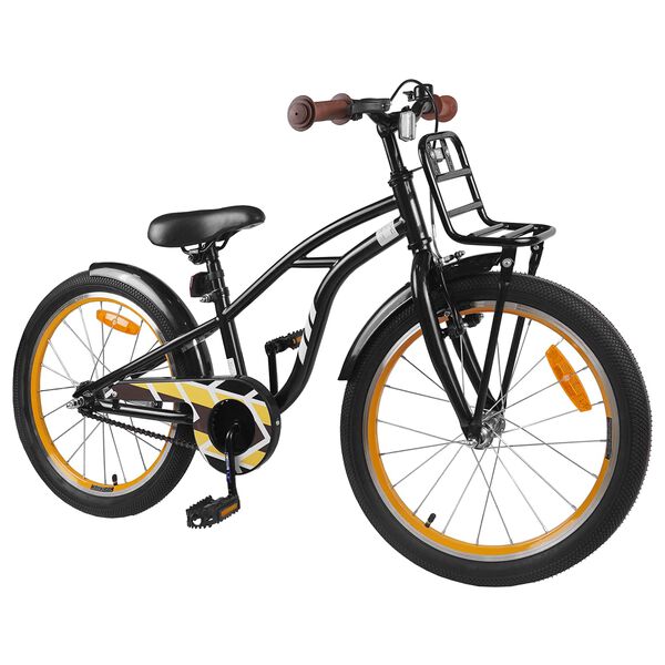 vidaXL Kids Bike 20'' for 6-11 Years Old Black