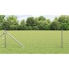 vidaXL Fence with Post Silver 0.4 x 10 m Steel