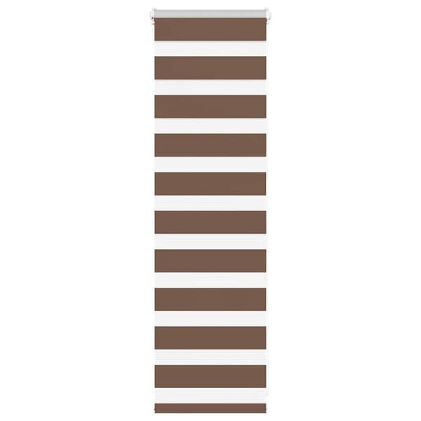 vidaXL Zebra Blind Brown 40x100 cm Fabric Width 35.9 cm Polyester