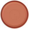 vidaXL Round Flower Tray 24 pcs Brick Red &Oslash; 23.5 x 2.5 cm Plastic