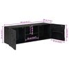 vidaXL TV Cabinet with Shelf with Storage Black 105 x 30 x 35 cm