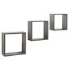 Practo Home Wall Racks 3 pcs Wood Anthracite