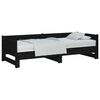 vidaXL Pull-out Day Bed without Mattress Black 2x(80x200) cm
