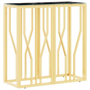vidaXL Console Table Gold 70x30x70 cm Stainless Steel and Glass