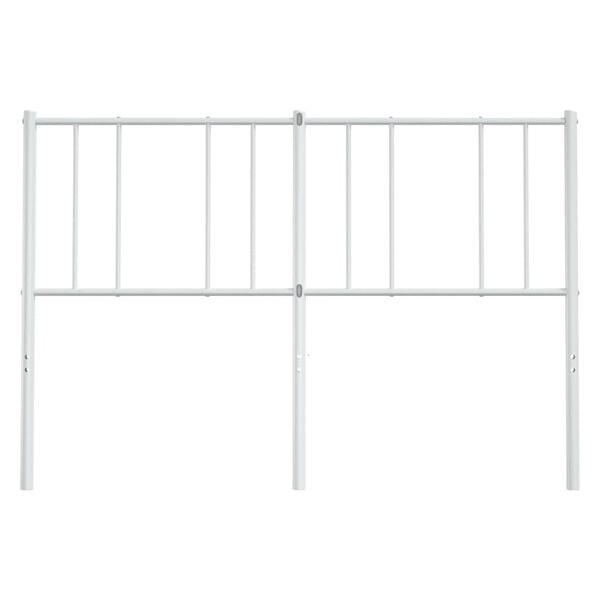 vidaXL Metal Replace Headboard White 120 cm