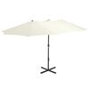 vidaXL Garden Parasol with Aluminium Pole 460x270 cm Sand