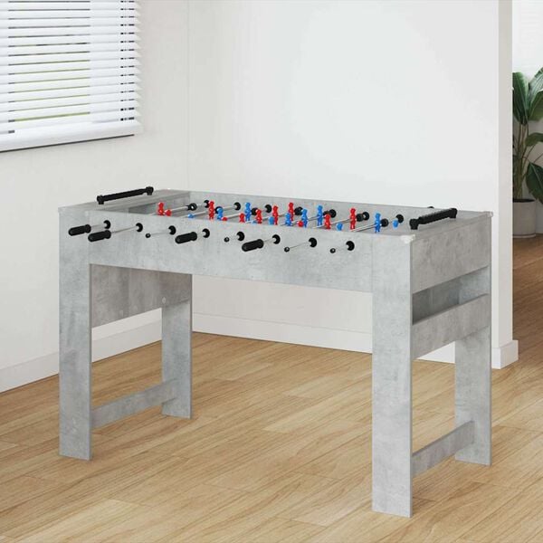 vidaXL Foosball Table Concrete Grey 125 x 60.5 x 80 cm Engineered Wood