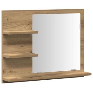 vidaXL Bathroom Mirror Cabinet Artisan Oak 60x10.5x45 cm