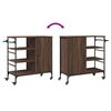 vidaXL Kitchen Trolley Brown Oak 87.5x38.5x84.5 cm Engineered Wood
