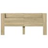 vidaXL Headboard Cabinet with LED Sonoma Oak 220x16.5x103.5 cm