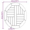 vidaXL Table Top Solid Teak Wood Round 2.5 cm 50 cm