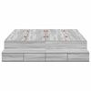 vidaXL Storage Bed Frame Grey Sonoma 140 cm Engineered Wood