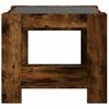 vidaXL Coffee Table with LED Smoked Oak 53x53x45 cm Engineered Wood