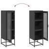 vidaXL Highboard Black 36x39x123 cm Cold-rolled Steel