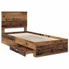 vidaXL Bed Frame with Headboard Old Wood 90 x 190 cm Engineered Wood