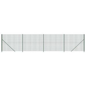 vidaXL Wire Mesh Fence with Flange Green 1.6x10 m