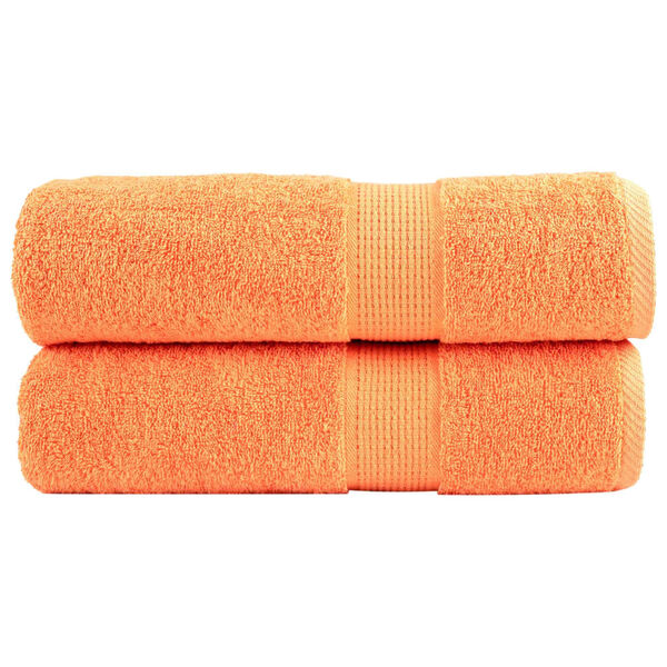 vidaXL Premium Bath Towels "SOLUND" 2 pcs Orange 100x150 cm 600 gsm