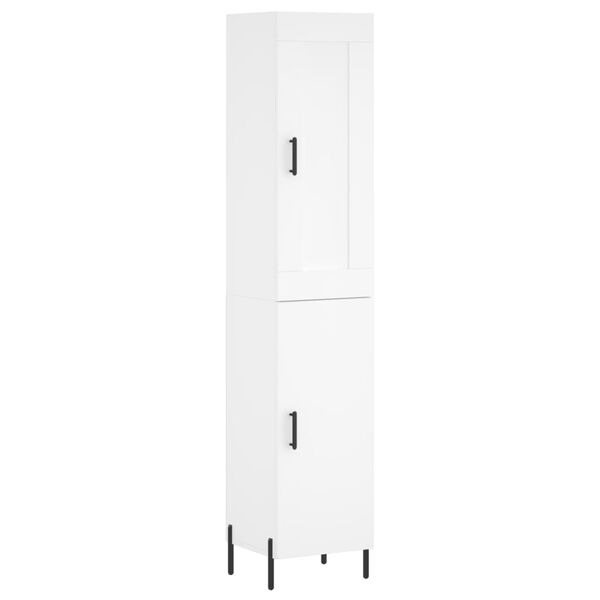 vidaXL Highboard White 34.5x34x180 cm Engineered Wood