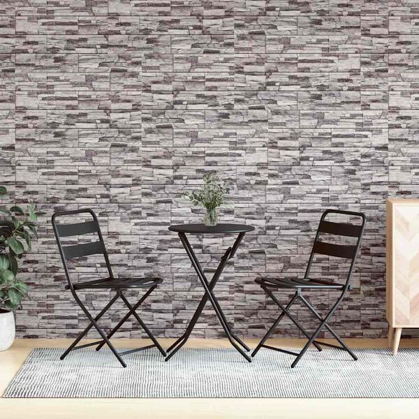 vidaXL 3D Wall Panels 10 pcs Light Grey 100x50 cm EPS