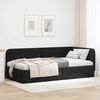 vidaXL Corner Bed Frame with Headboard Black 100 x 200 cm Velvet