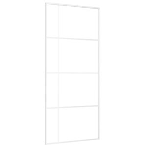 vidaXL Sliding Door Frosted ESG Glass and Aluminium 90x205 cm White