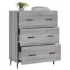 vidaXL Sideboard Grey Sonoma 69.5x34x90 cm Engineered Wood