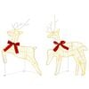 vidaXL Christmas Reindeer 2 pcs 40 LEDs Warm White 43 x 19 x 65 cm