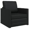 vidaXL Folding Sofa Bed Black 74 x 77 x 81 cm PVC