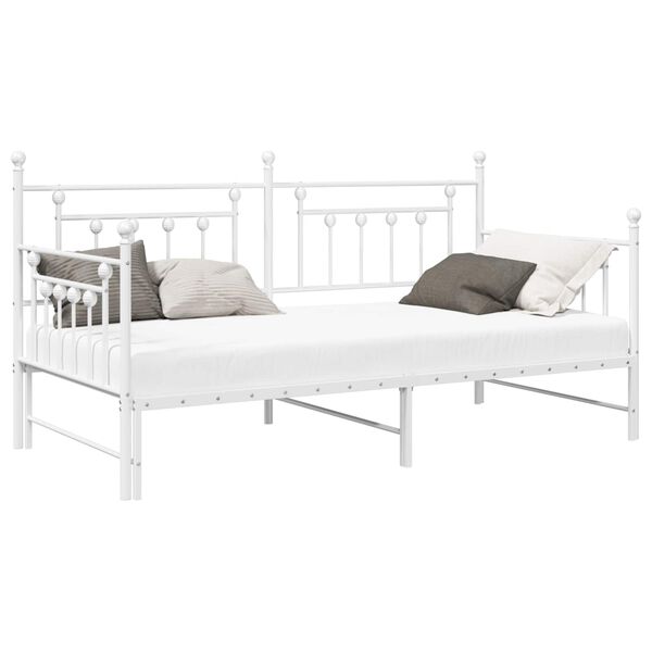 vidaXL Daybed Frame White 100 x 200 cm Steel