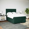 vidaXL Box Spring Bed with Mattress Dark Green 140x190 cm Velvet