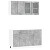 vidaXL Kitchen Unit LYON 4 pcs Concrete Grey Engineered Wood