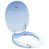 vidaXL Toilet Seat Blue 44 x 38 cm MDF board