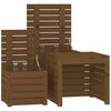 vidaXL 3 Piece Garden Box Set Honey Brown Solid Wood Pine