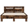 vidaXL Bed Frame without Mattress Smoked Oak 120x190 cm Small Double