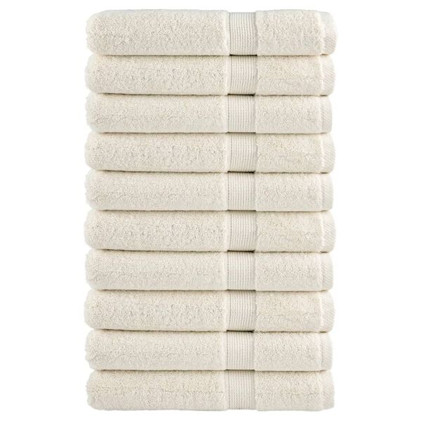 vidaXL Premium Towels SOLUND 10 pcs Cream 100x200 cm 600 gsm