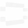 vidaXL 8 Piece TV Cabinet Set White Engineered Wood