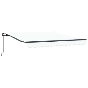 vidaXL Retractable Awning White 300 x 250 cm Polyester and Aluminium