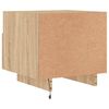 vidaXL Bedside Cabinets with LED Lights 2 pcs Sonoma Oak 40x39x37 cm