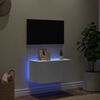 vidaXL TV Wall Cabinet with LED Lights White 60x35x31 cm