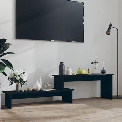 vidaXL TV Cabinet Black 180x30x43 cm Engineered Wood